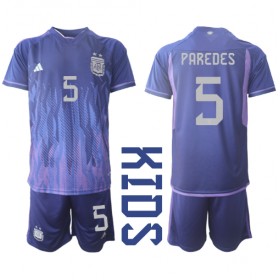 Baby Fußballbekleidung Argentinien Leandro Paredes #5 Auswärtstrikot WM 2022 Kurzarm (+ kurze hosen)